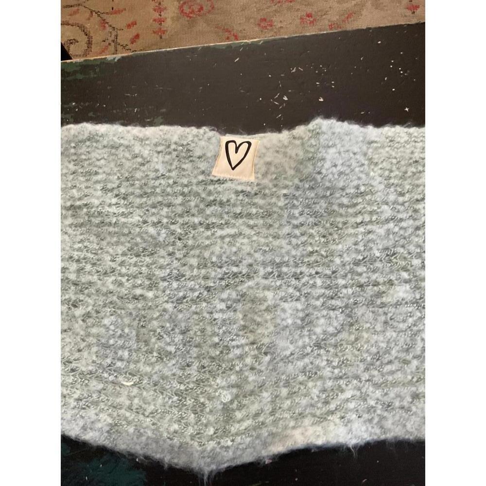 Rae Dunn Cozy Light Blue Knit Scarf